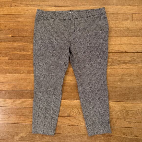 Old Navy black white herringbone pixie ankle pants size 18
b27 - Picture 1 of 6